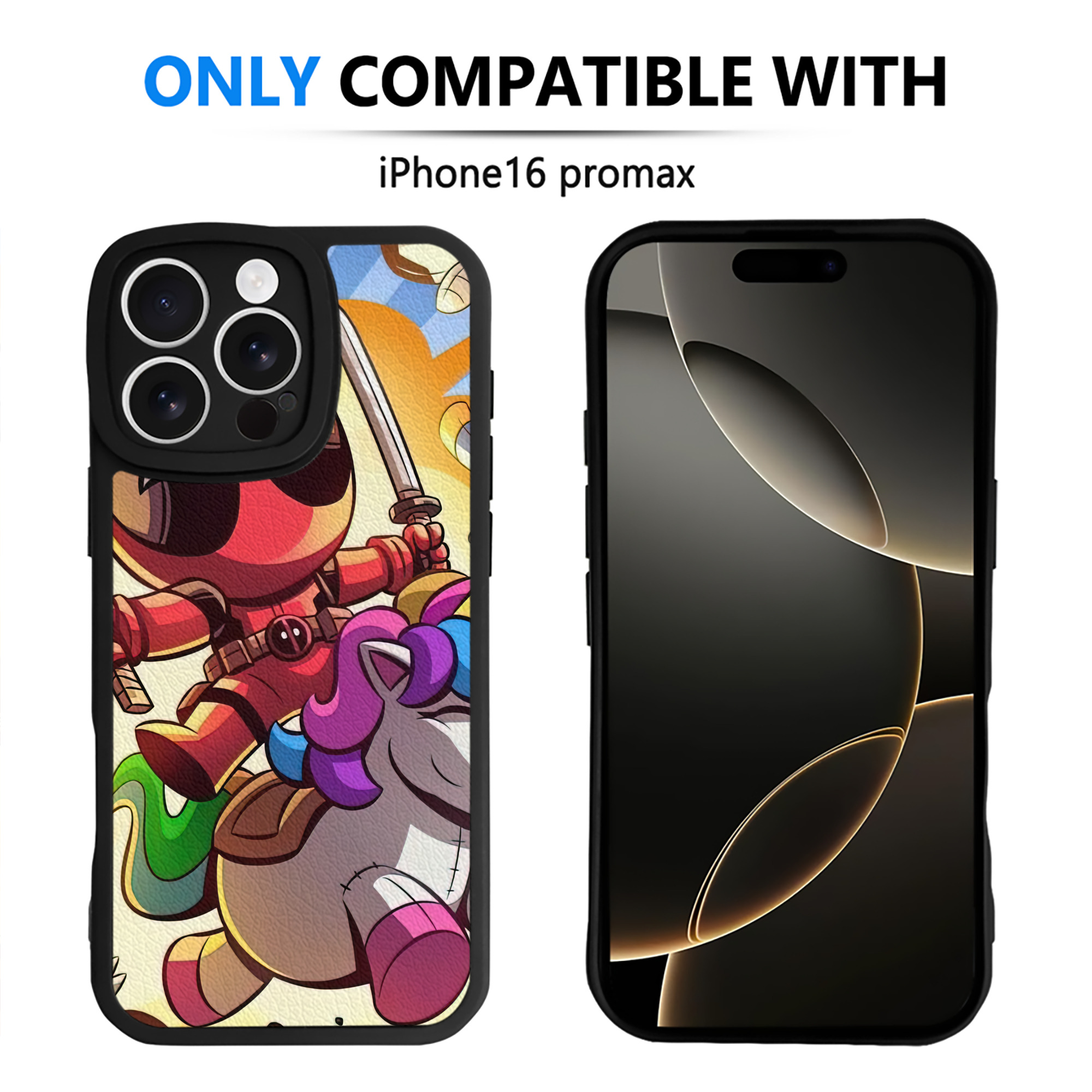 （画像用） Deadpool デッドプール 【iPhone 16シリーズ対応】シリコンスマホケース（レザー調） 材質：シリコン